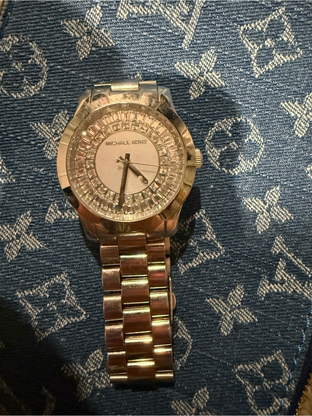 Michael Kors Sterling Silver Crystal Accent Women's Watch - Picture 2 of 5